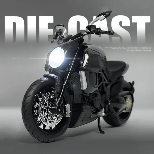 Ducati Diavel Carbon 1:12 Black Die Cast Vehicle Collectible Hobby Motorcycle Model Toy