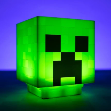 Minecraft Creeper Desk Light with Official Creeper Sounds | Handheld Night Light