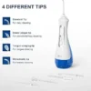 White flusser Cordless Advanced 2.0 Water Flosser | 230ml Oral Irrigator | Rechargeable & Portable | Best Price in Nepal