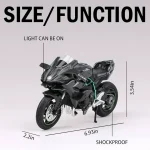 Buy Kawasaki Ninja H2R 1:12 Diecast Motorcycle Model with Stand – Premium Metal Bike Toy | Best Price in Nepal - Image 3