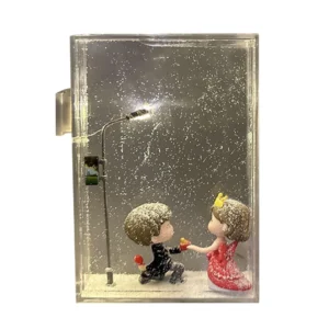Snowy Street Lamp | Handmade DIY Snow Scene Night Light | Valentine Winter Decor | Buy in Nepal
