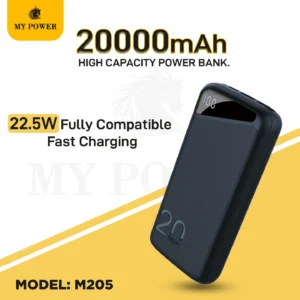 product_image-a64d394209d435229ff9908d92d3700f-3107.webp Mypower M205 20000mAh Fast Charging Power Bank in Nepal | PD QC 3.0 | Digital Display | Dual Output