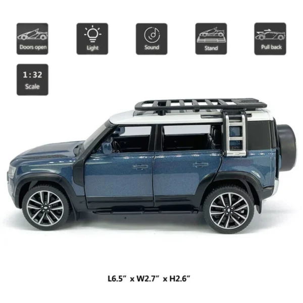 Buy 1:32 Land Rover Defender 110 Diecast Model SUV – Metal Alloy Body, Pull-Back, Lights & Sound | Best Price in Nepal
