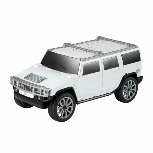 WSTER WS-590 Wireless Bluetooth Car Shaped Music Speaker – Rechargeable, FM Radio, USB/TF, LED Light, Budget Mini Bass Speaker for Gifts & Decor
