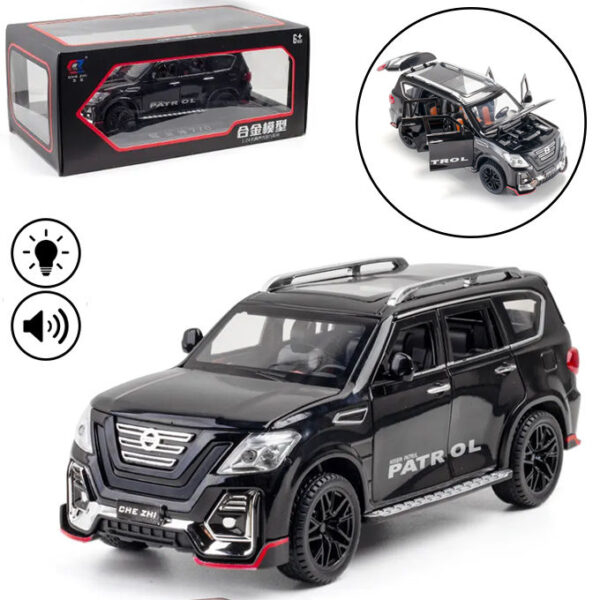124 scale Nissan Patrol die-cast model 4 Buy 1:24 Nissan Patrol Diecast Model SUV – Large Alloy Body, Opening Doors, Luxury Off-Road Design, Pull-Back | Best Price in Nepal