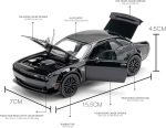 Buy 1:32 Dodge Hellcat Diecast Model Car – Metal Alloy Body, Lights & Sound, Pull-Back Action | Best Price in Nepal - Image 5