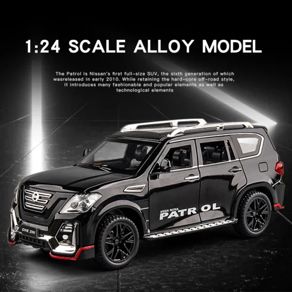 7 Buy 1:24 Nissan Patrol Diecast Model SUV – Large Alloy Body, Opening Doors, Luxury Off-Road Design, Pull-Back | Best Price in Nepal