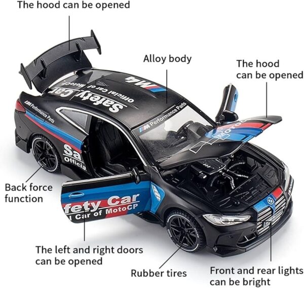 71oyIaitvwL._AC_UF894,1000_QL80_ 1:32 BMW M4 Metal Track Edition Diecast Model Car – Pull-Back, Lights & Sound (Black/White)