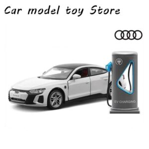 Buy 1:32 Audi RS e-tron GT Diecast Model Car with Charging Station – Metal Body, Lights, Sound & Pull-Back | Best Price in Nepal