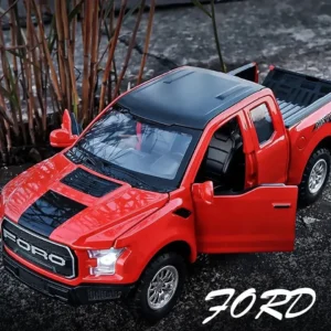Ford F-150 4 Buy 1:32 Ford F-150 Raptor Diecast Model Pickup Truck – Metal Alloy Body, Opening Doors, Pull-Back, Lights & Sound | Best Price in Nepal