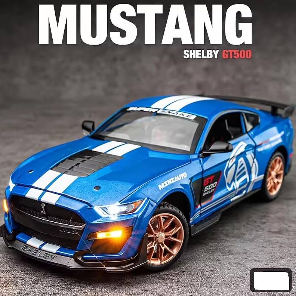 Buy 1:32 Ford Mustang Shelby GT500 Diecast Model – Alloy Body, Racing Stripes, Opening Doors, Pull-Back | Best Price in Nepal