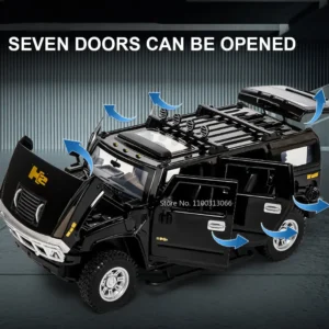 Buy 1:24 Hummer H2 Diecast Model – Full Opening Doors, Alloy Off-Road SUV Toy with Pull-Back Action | Premium Collectible in Nepal – TechRex NP