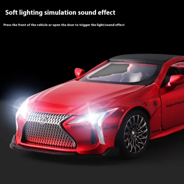 Lexus LC500 4 Buy 1:32 Lexus LC500 Diecast Model Car – Luxury Sports Coupe, Alloy Body, Opening Doors, Lights & Sound, Pull-Back | Best Price in Nepal