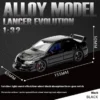 Buy 1:32 Mitsubishi Lancer Evo IX Diecast Model – JDM Sports Car, Alloy Body, Display Stand, Opening Doors & Pull-Back | Best Price in Nepal