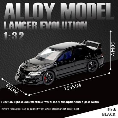 Buy 1:32 Mitsubishi Lancer Evo IX Diecast Model – JDM Sports Car, Alloy Body, Display Stand, Opening Doors & Pull-Back | Best Price in Nepal