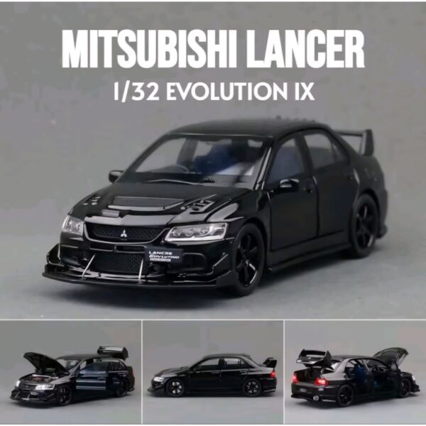 Buy 1:32 Mitsubishi Lancer Evo IX Diecast Model – JDM Sports Car, Alloy Body, Display Stand, Opening Doors & Pull-Back | Best Price in Nepal