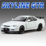 Buy 1:32 Nissan Skyline GT-R R34 Diecast Model Car – Metal Alloy Body, Opening Doors, Pull-Back, Lights & Sound | Best Price in Nepal - Image 4
