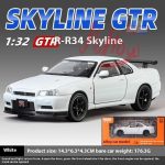 Buy 1:32 Nissan Skyline GT-R R34 Diecast Model Car – Metal Alloy Body, Opening Doors, Pull-Back, Lights & Sound | Best Price in Nepal