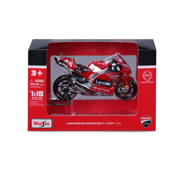 Ducati Lenovo Team 2022 — 1 Ducati Lenovo MotoGP 2022 #63 1:18 Diecast Bike – Francesco Bagnaia Edition in Nepal | TechRex