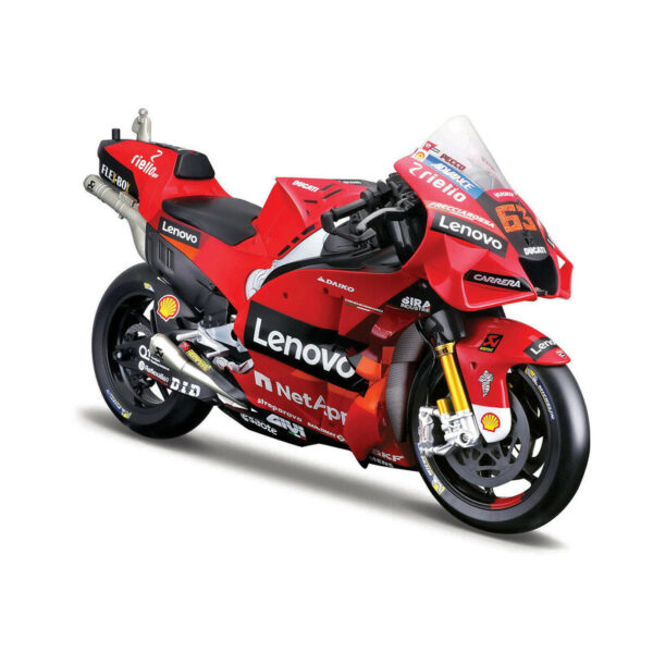 Ducati Lenovo Team 2022 — 13 Ducati Lenovo MotoGP 2022 #63 1:18 Diecast Bike – Francesco Bagnaia Edition in Nepal | TechRex