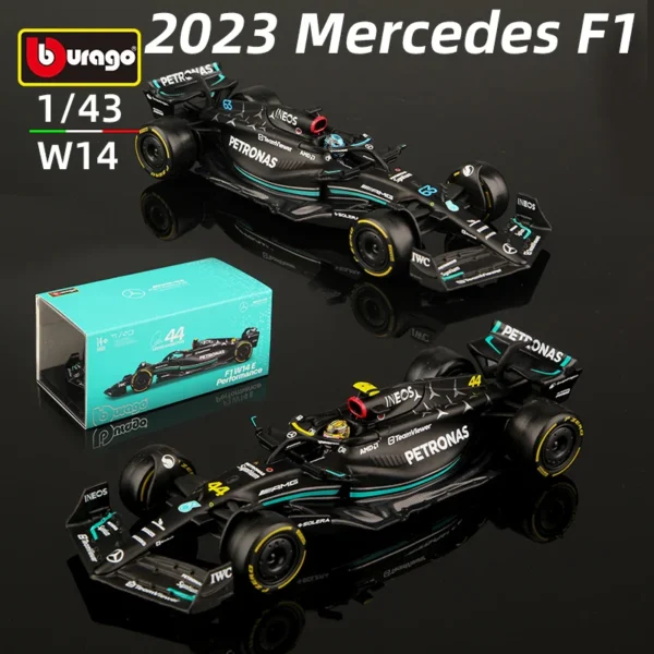 Mercedes W14 Formula 1 2023 1:43 Diecast Car – Hamilton #44 & Russell #63 Collectible in Nepal | TechRex