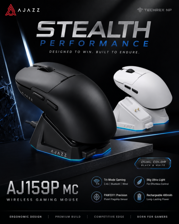 ChatGPT Image May 24, 2026, 09_32_04 PM (3) Ajazz AJ159P MC Wireless Gaming Mouse – 56g Lightweight Tri-Mode Rechargeable Mouse with PAW3311 Sensor