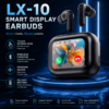 LX-10 Smart Display ANC Wireless Earbuds – Bluetooth Earbuds with Touch Screen Charging Case for Music, Calls & Daily Use
