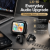 LX-10 Smart Display ANC Wireless Earbuds – Bluetooth Earbuds with Touch Screen Charging Case for Music, Calls & Daily Use