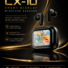 LX-10 Smart Display ANC Wireless Earbuds – Bluetooth Earbuds with Touch Screen Charging Case for Music, Calls & Daily Use