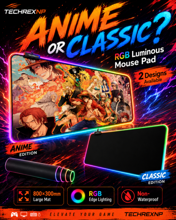 RGB Luminous Computer Mouse Pad – Large 800×300mm LED Gaming Desk Mat for Keyboard & Mouse Setup