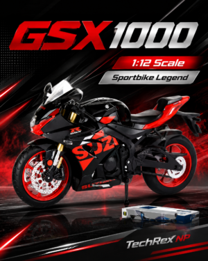 HuaYi Suzuki GSX1000-Style 1:12 Diecast Model Bike – Black Sport Motorcycle Collectible for Riders, Gifts & Desk Display