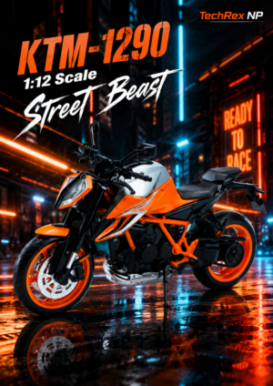 CCA KTM 1290 Super Duke-Style 1:12 Diecast Model Bike – Orange & Silver Naked Motorcycle Collectible for Riders, Gifts & Display