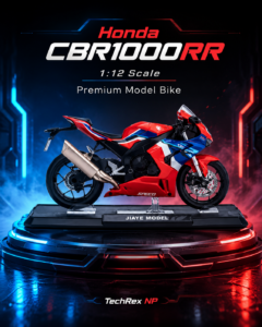 JiaYe Honda CBR1000-Style 1:12 Diecast Model Bike – Red Sport Motorcycle Collectible for Riders, Gifts & Desk Display