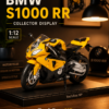 CCA BMW S1000 RR-Style 1:12 Diecast Model Bike – Black & Yellow Sport Motorcycle Collectible for Riders, Gifts & Desk Display