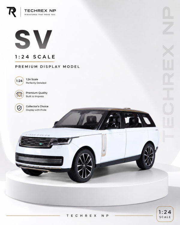 Land Rover Range Rover SUV Style 1:24 Diecast Alloy Model Car – Sound & Light Pull Back Collectible Decorative Toy