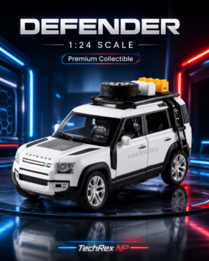 XHD Land Rover Defender-Style 1:24 Diecast Model SUV – Gray Large Scale Alloy Off-Road Collectible for Gifts, Desk Decor & Display