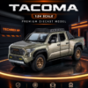 ZhiGuan Toyota Tacoma-Style 1:24 Diecast Model Pickup – White & Brown Large Scale Alloy Off-Road Truck for Collectors & Gifts