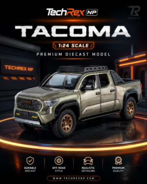 ChatGPT Image May 27, 2026, 09_12_25 PM (1) ZhiGuan Toyota Tacoma-Style 1:24 Diecast Model Pickup – White & Brown Large Scale Alloy Off-Road Truck for Collectors & Gifts
