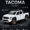 ZhiGuan Toyota Tacoma-Style 1:24 Diecast Model Pickup – White & Brown Large Scale Alloy Off-Road Truck for Collectors & Gifts