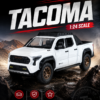 ZhiGuan Toyota Tacoma-Style 1:24 Diecast Model Pickup – White & Brown Large Scale Alloy Off-Road Truck for Collectors & Gifts