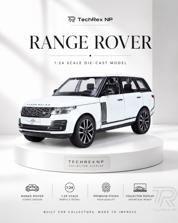 QiYi Range Rover-Style 1:24 Diecast Model SUV – White Large Scale Alloy Luxury Off-Road Collectible for Gifts & Desk Display