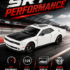 CheZhi Dodge Challenger SRT Hellcat-Style 1:24 Diecast Model Car – Black & White Muscle Car Collectible