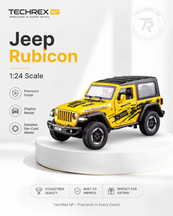 ChatGPT Image May 27, 2026, 10_24_04 PM (2) CheZhi Jeep Wrangler Rubicon-Style 1:24 Diecast Model SUV – Yellow & White Large Scale Alloy Off-Road Collectible for Gifts & Display