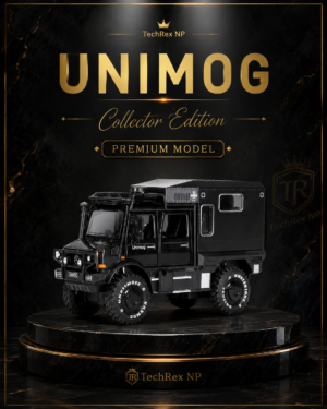 Chimei Mercedes-Benz Unimog-Style 1:32 Diecast Model Truck – Black Alloy Off-Road Utility Collectible for Gifts & Desk Display