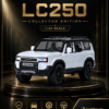 JinCheJiang Toyota Land Cruiser LC250-Style 1:32 Diecast Model SUV – Black & White Alloy Collectible Off-Road Car for Gifts & Display