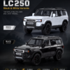 JinCheJiang Toyota Land Cruiser LC250-Style 1:32 Diecast Model SUV – Black & White Alloy Collectible Off-Road Car for Gifts & Display