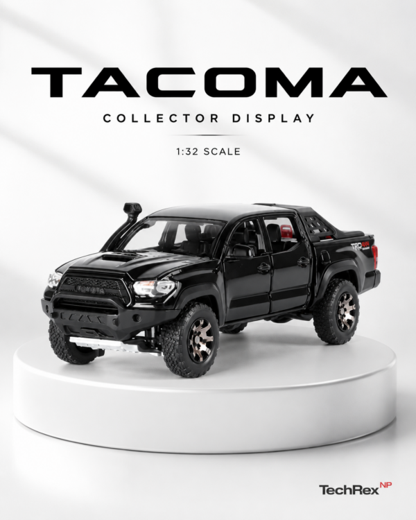 Chimei Toyota Tacoma-Style 1:32 Diecast Model Pickup – Black White Sand Alloy Collectible Off-Road Truck for Gifts & Display