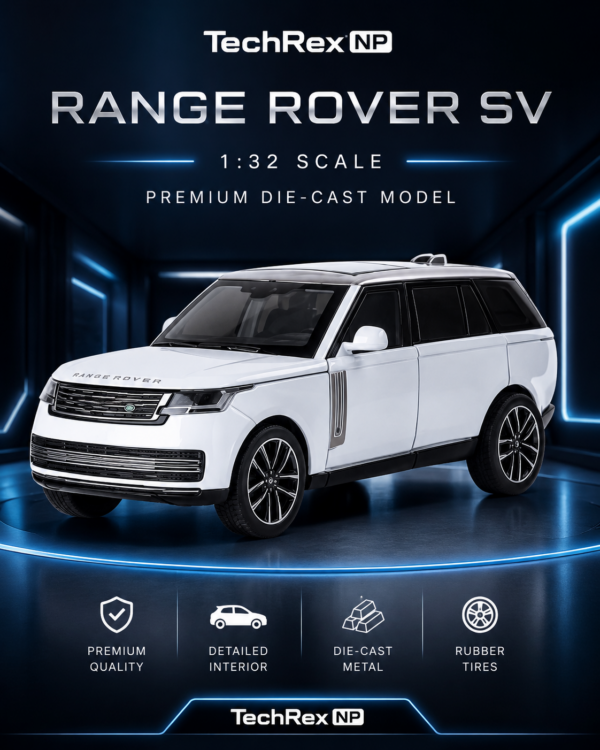 Range Rover SV-Style 1:32 Alloy Diecast SUV Model Car – Pull-Back Toy with Light, Sound Openable Doors