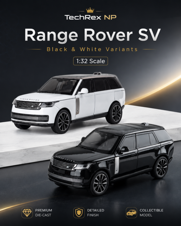 Range Rover SV-Style 1:32 Alloy Diecast SUV Model Car – Pull-Back Toy with Light, Sound Openable Doors