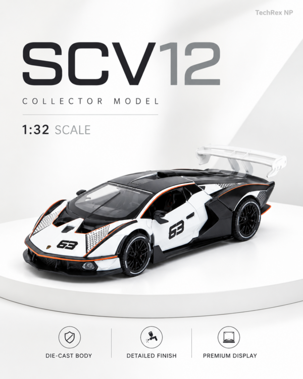 ChatGPT Image May 27, 2026, 11_15_54 PM (2) XHD Lamborghini SCV12-Style 1:32 Diecast Model Car – Green Blue White Alloy Collectible Track Supercar for Gifts & Display